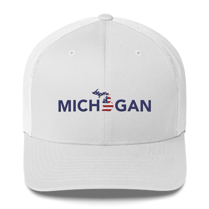 'Michigan' Trucker Hat (Sans Font Patriot Edition)