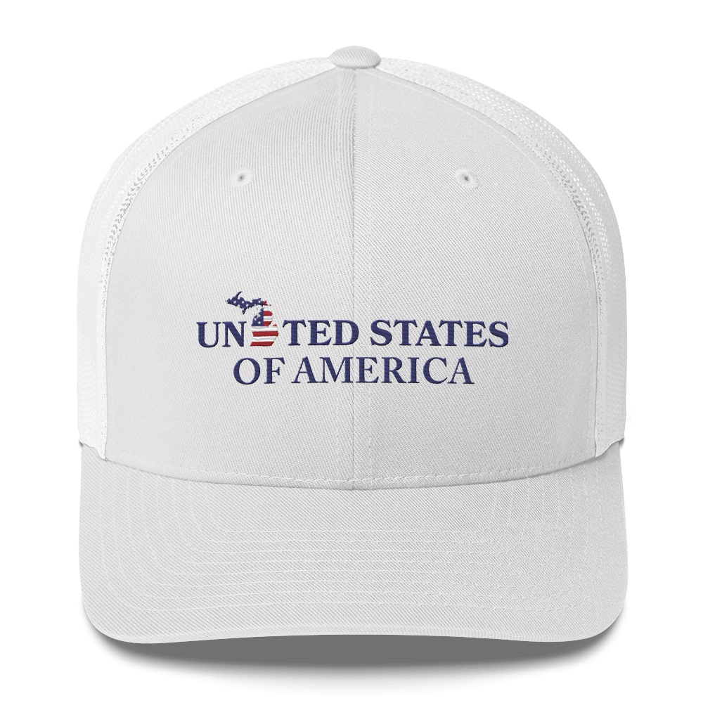 'United States of America' Trucker Hat (Michigan Patriot Edition)