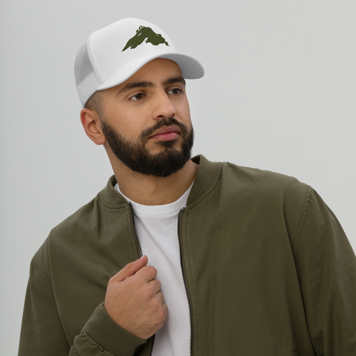 Lake Superior Trucker Hat | Army Green