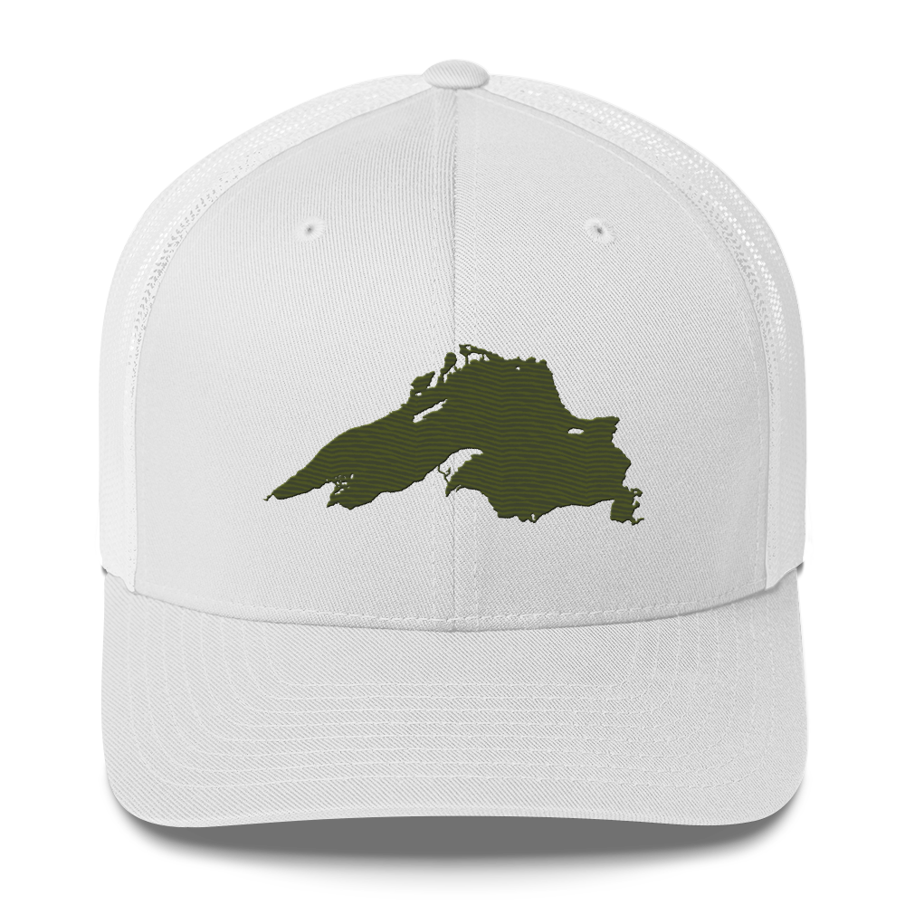 Lake Superior Trucker Hat | Army Green