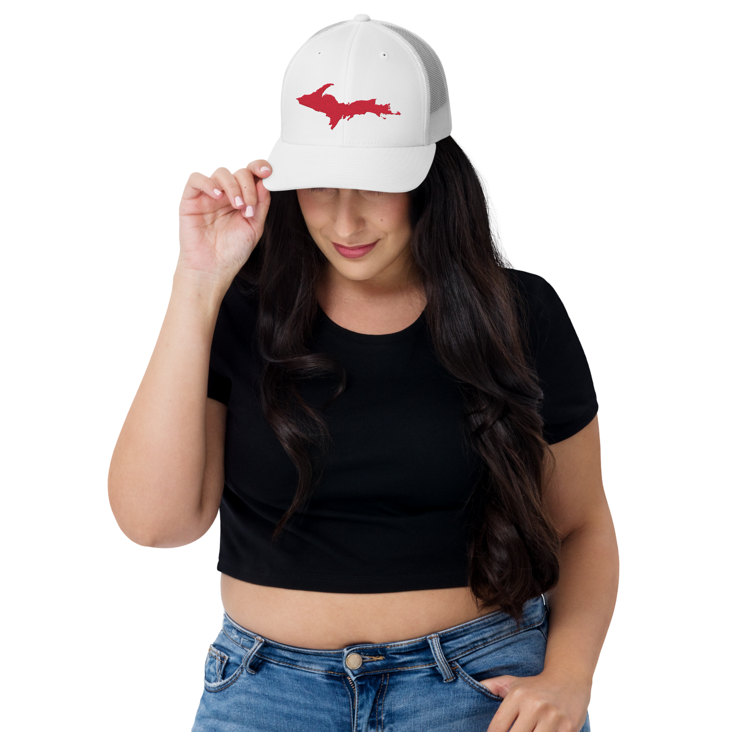 Upper Peninsula Trucker Hat | Lighthouse Red