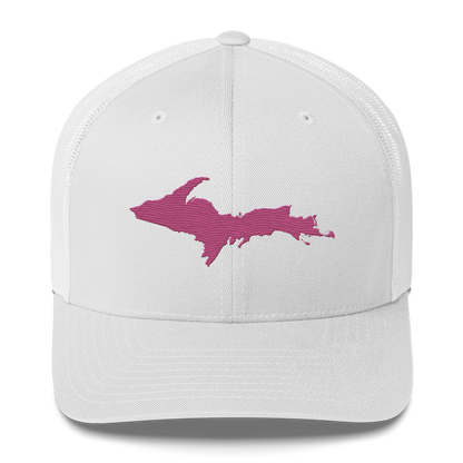 Upper Peninsula Trucker Hat | Apple Blossom Pink