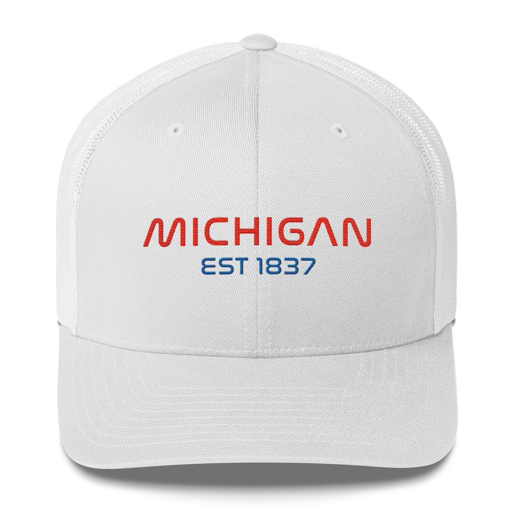 'Michigan EST 1837' Trucker Hat | Space Agency Parody