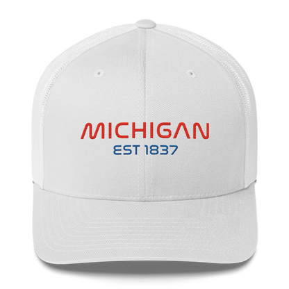 'Michigan EST 1837' Trucker Hat | Space Agency Parody