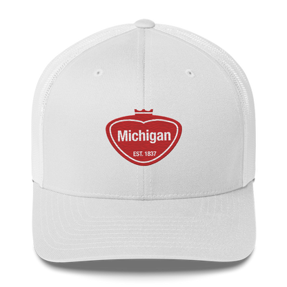 'Michigan EST 1837' Trucker Hat | Local Pop Parody