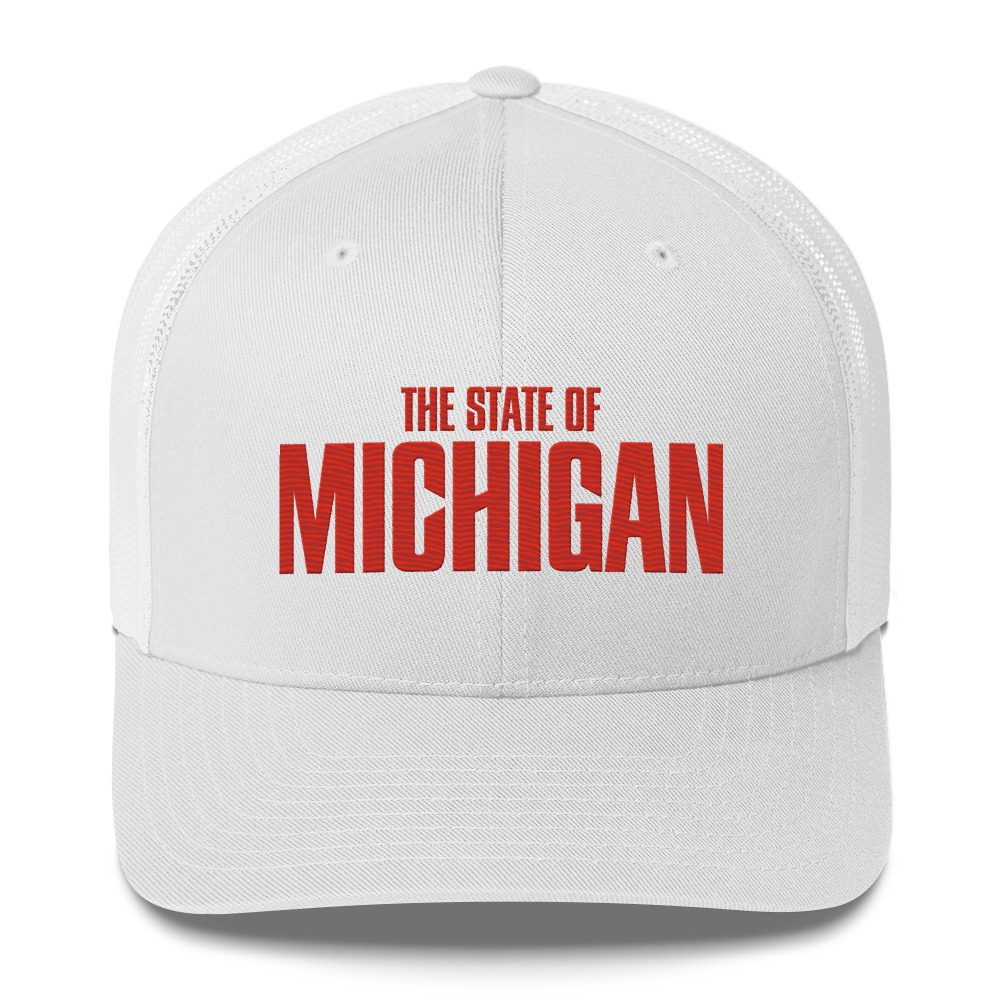 'The State of Michigan' Trucker Hat | Flying Superhero Parody