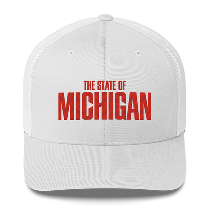 'The State of Michigan' Trucker Hat | Flying Superhero Parody