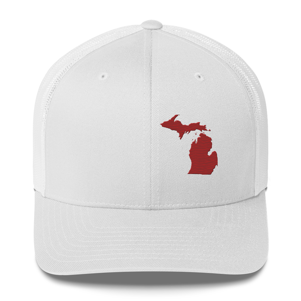 Michigan Trucker Hat | Thimbleberry Red Outline