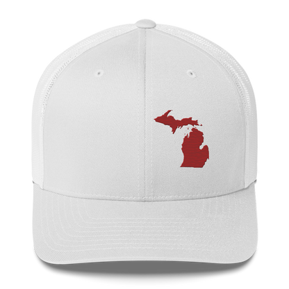 Michigan Trucker Hat | Thimbleberry Red Outline