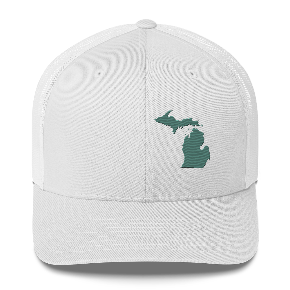 Michigan Trucker Hat | Copper Green Outline