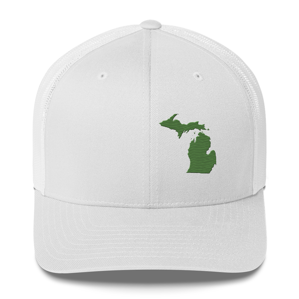 Michigan Trucker Hat | Pine Green Outline