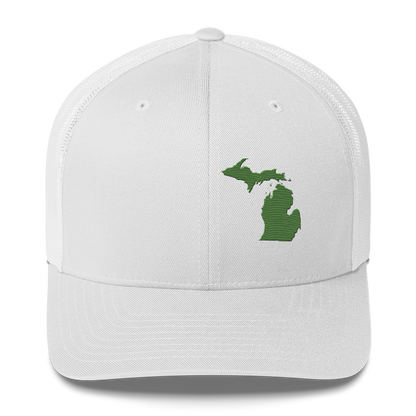 Michigan Trucker Hat | Pine Green Outline