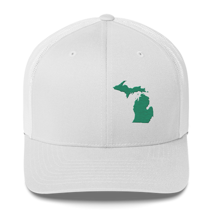 Michigan Trucker Hat | Emerald Green Outline