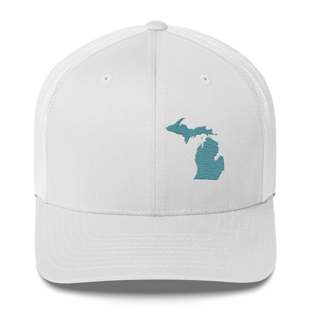 Michigan Trucker Hat | Huron Blue Outline