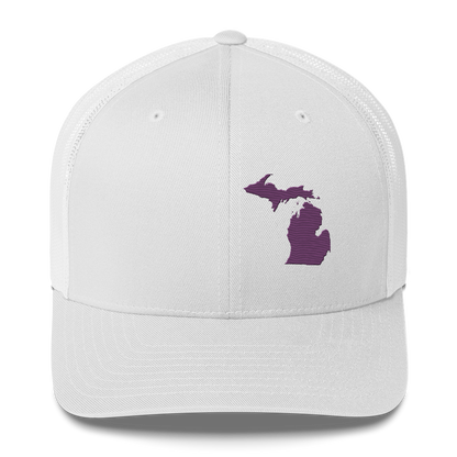 Michigan Trucker Hat | Plum Outline