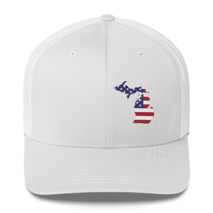 Michigan Trucker Hat | Patriotic Outline