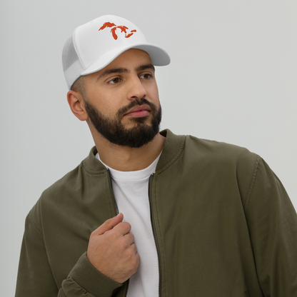 Great Lakes Trucker Hat | Maple Leaf Orange