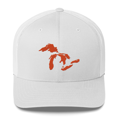 Great Lakes Trucker Hat | Maple Leaf Orange