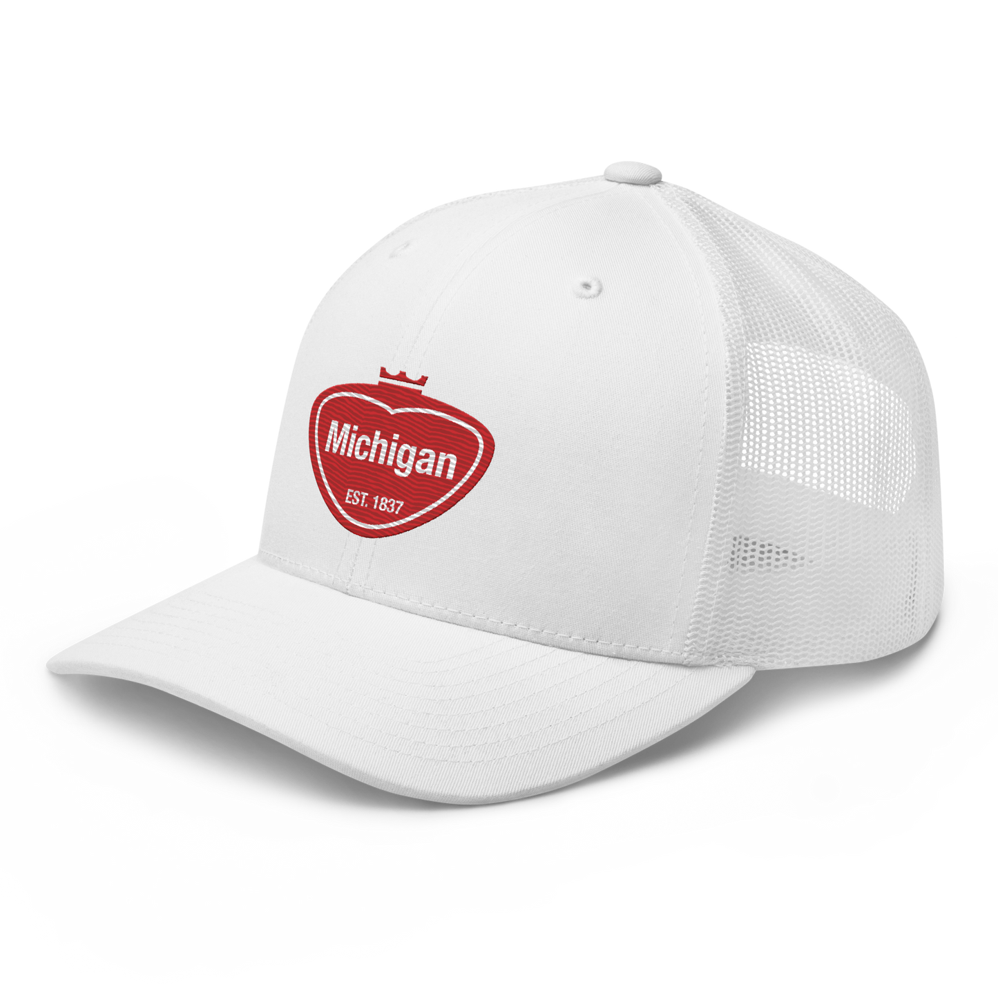 'Michigan EST 1837' Trucker Hat | Local Pop Parody