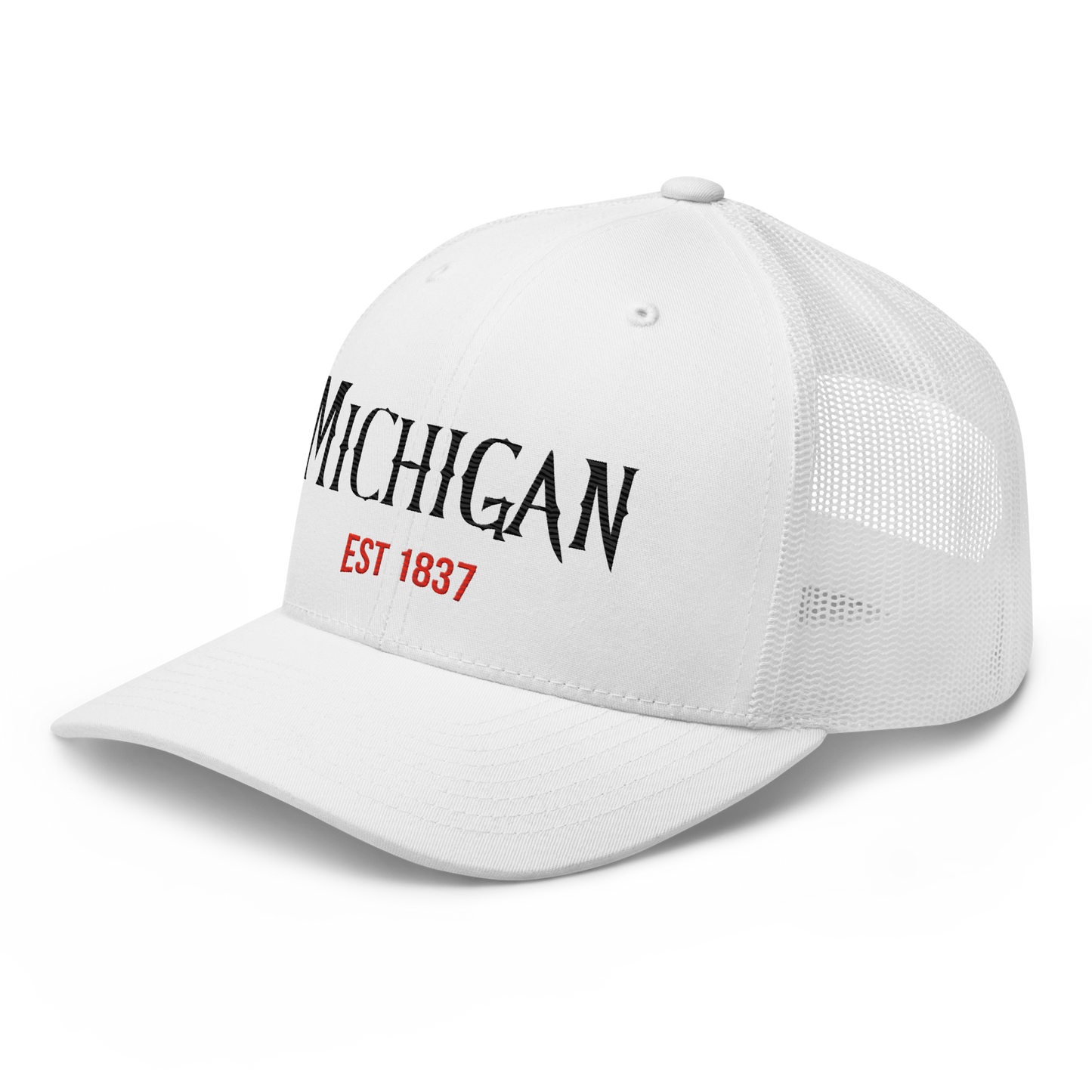 'Michigan EST 1837' Trucker Hat | Spooky Teen Drama Parody