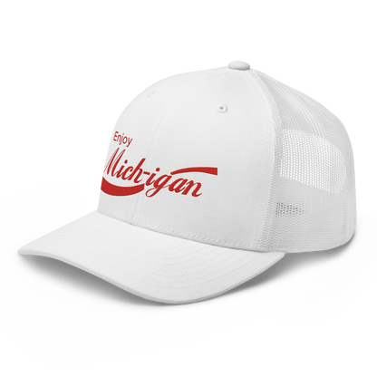 'Enjoy Michigan' Trucker Hat | Sodapop Parody