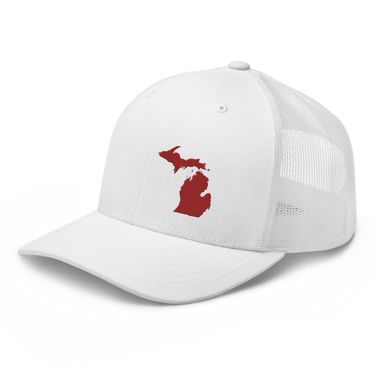 Michigan Trucker Hat | Thimbleberry Red Outline