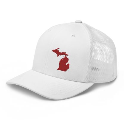 Michigan Trucker Hat | Thimbleberry Red Outline