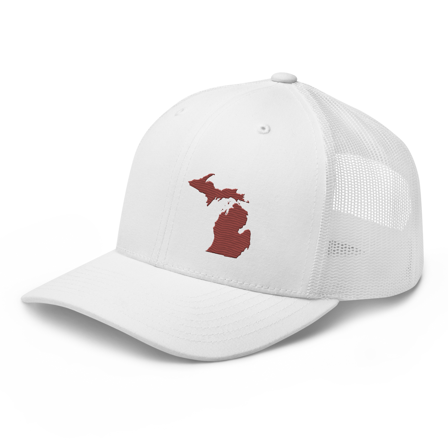 Michigan Trucker Hat | Ore Dock Red Outline