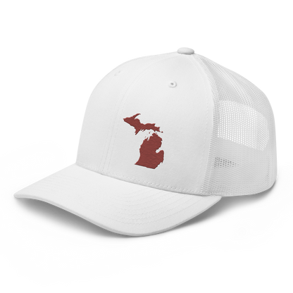 Michigan Trucker Hat | Ore Dock Red Outline