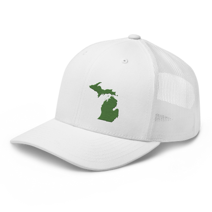 Michigan Trucker Hat | Pine Green Outline