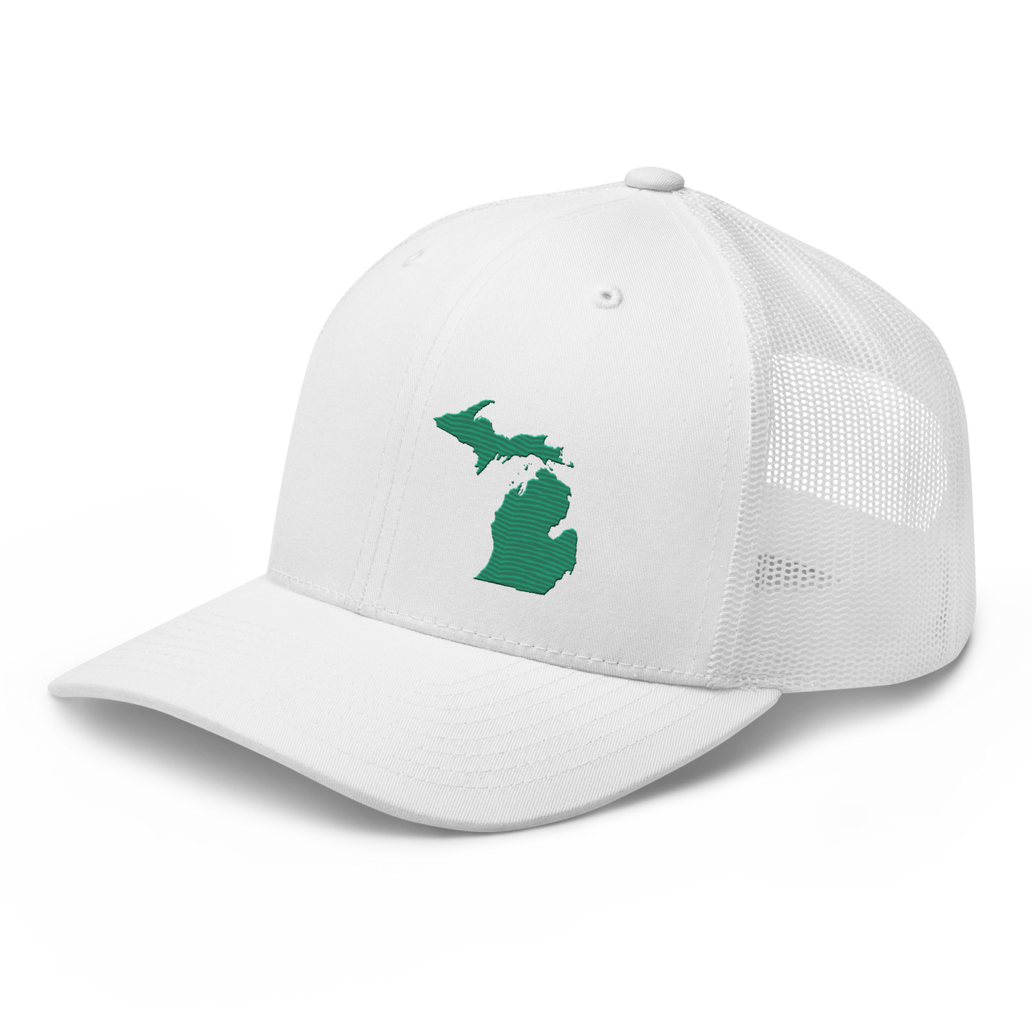 Michigan Trucker Hat | Emerald Green Outline