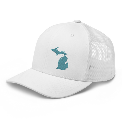 Michigan Trucker Hat | Huron Blue Outline