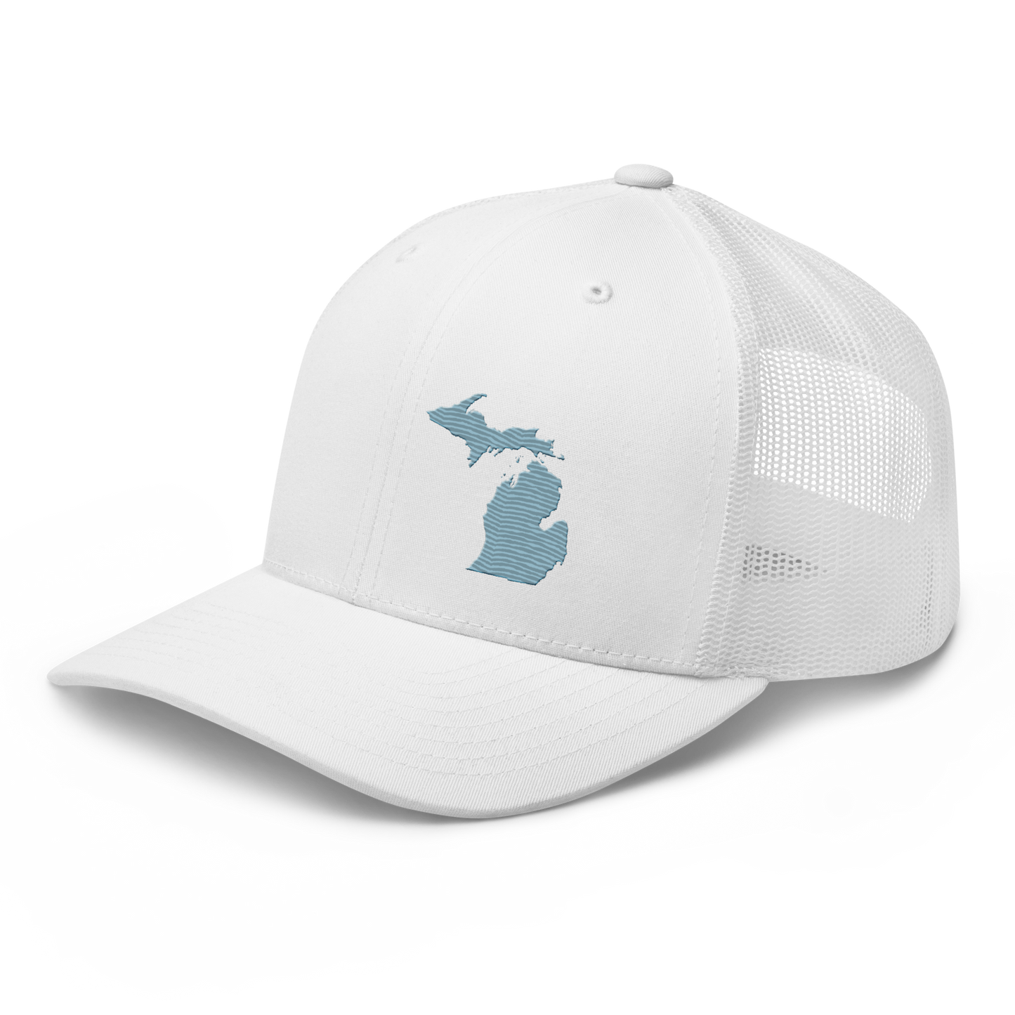 Michigan Trucker Hat | Opal Blue Outline