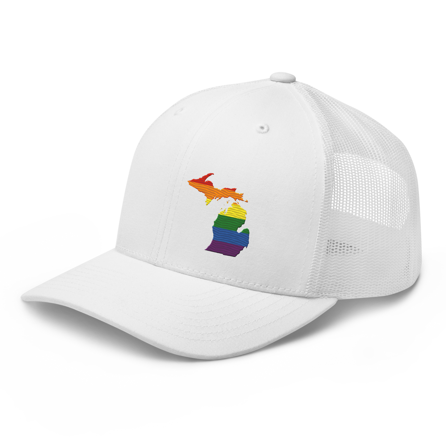 Michigan Trucker Hat | Rainbow Pride Outline