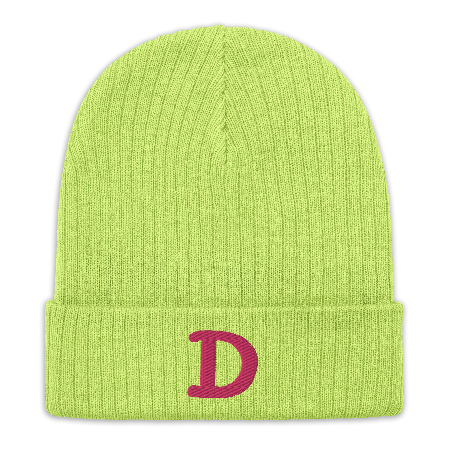 Detroit 'Old French D' Ribbed Beanie (Pink)