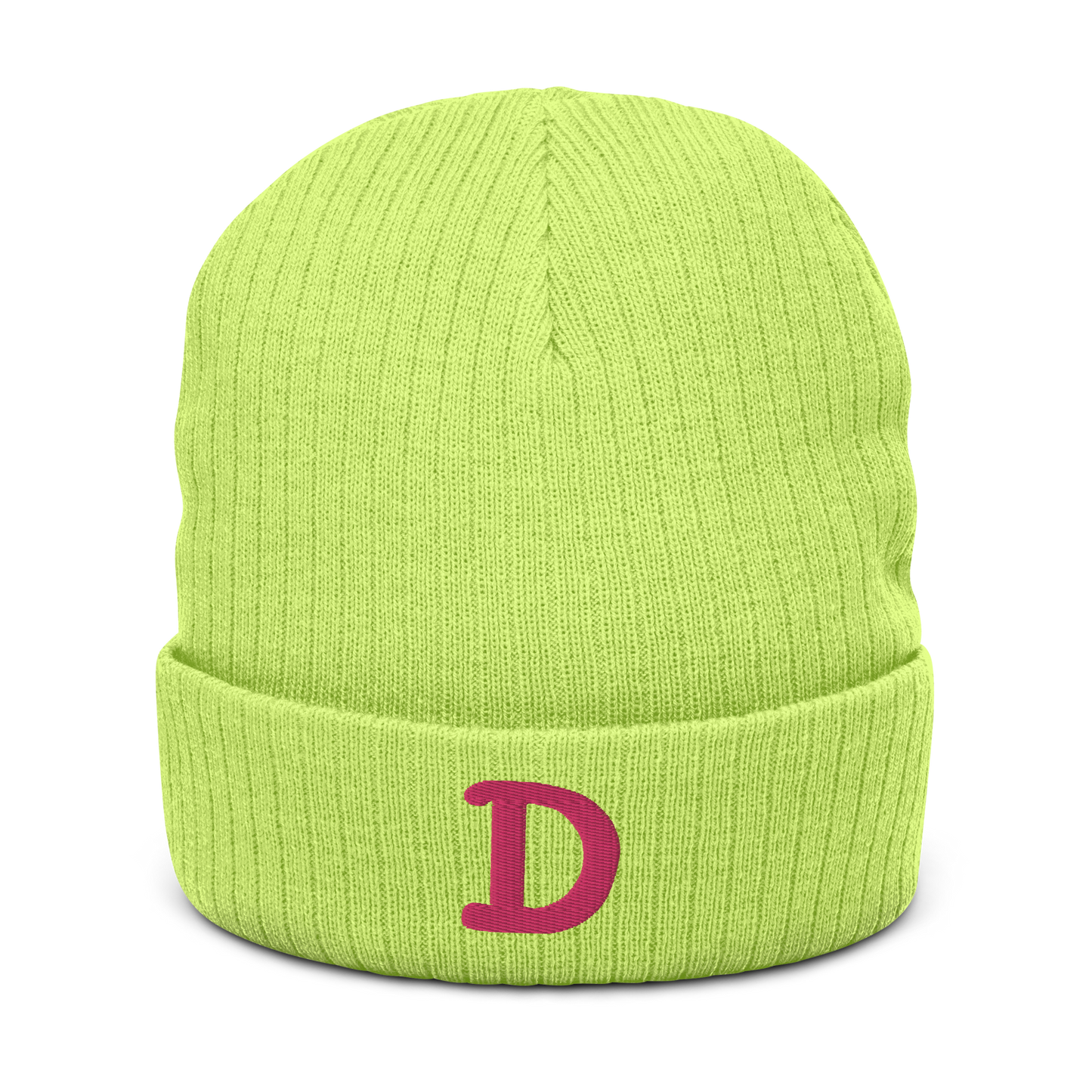 Detroit 'Old French D' Ribbed Beanie (Pink)