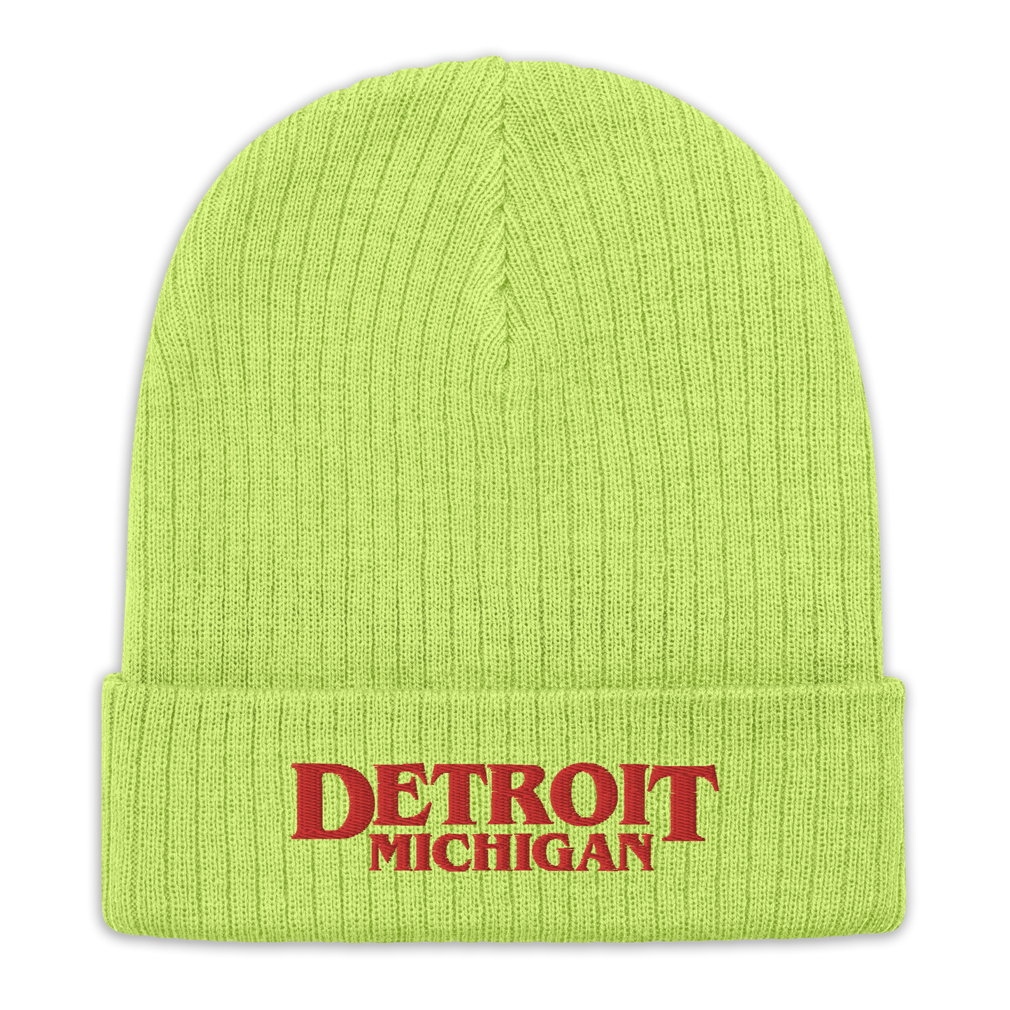 'Detroit Michigan' Ribbed Beanie (80s Teen Drama Parody)