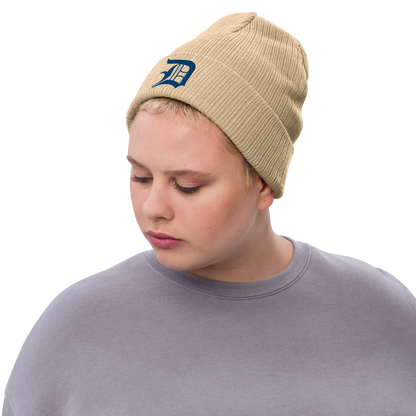 Detroit 'Old English D' Ribbed Beanie (Royal Blue)