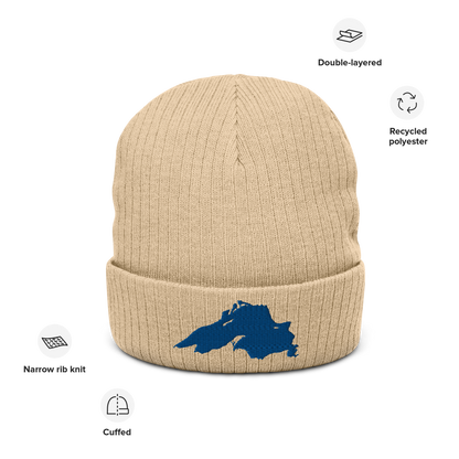 Lake Superior Ribbed Beanie | Blue