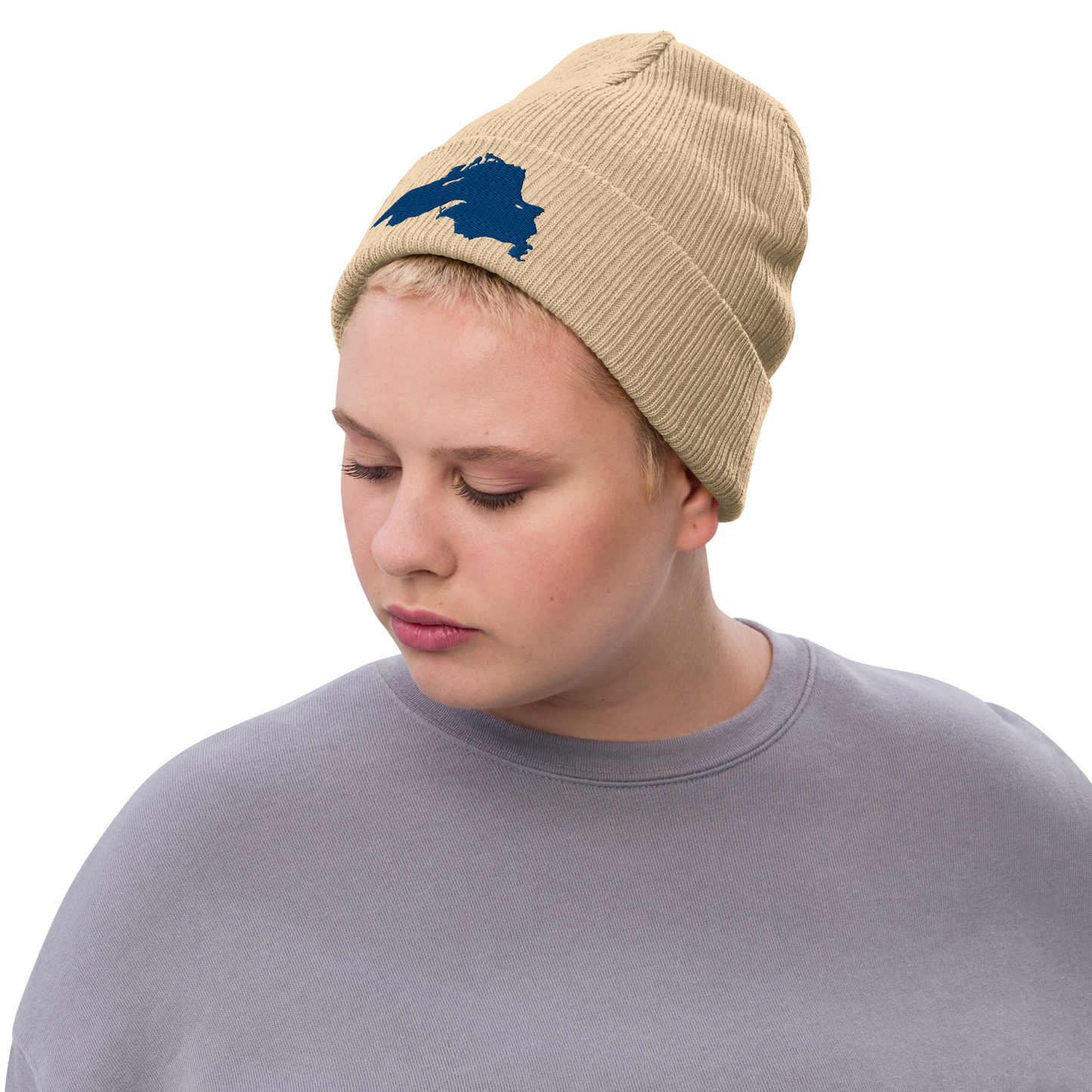 Lake Superior Ribbed Beanie | Blue