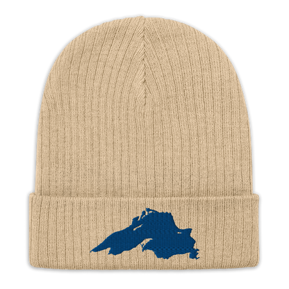 Lake Superior Ribbed Beanie | Blue