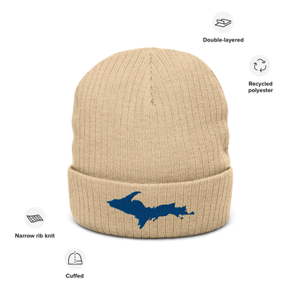 Upper Peninsula Ribbed Beanie | Blue