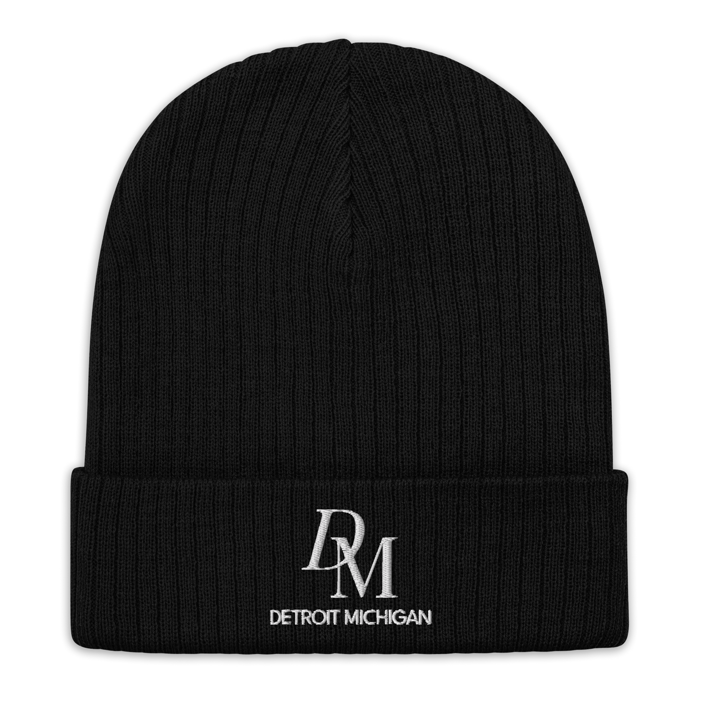 'DM Detroit Michigan' Ribbed Beanie