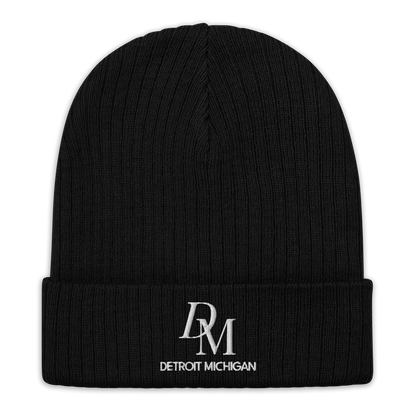 'DM Detroit Michigan' Ribbed Beanie