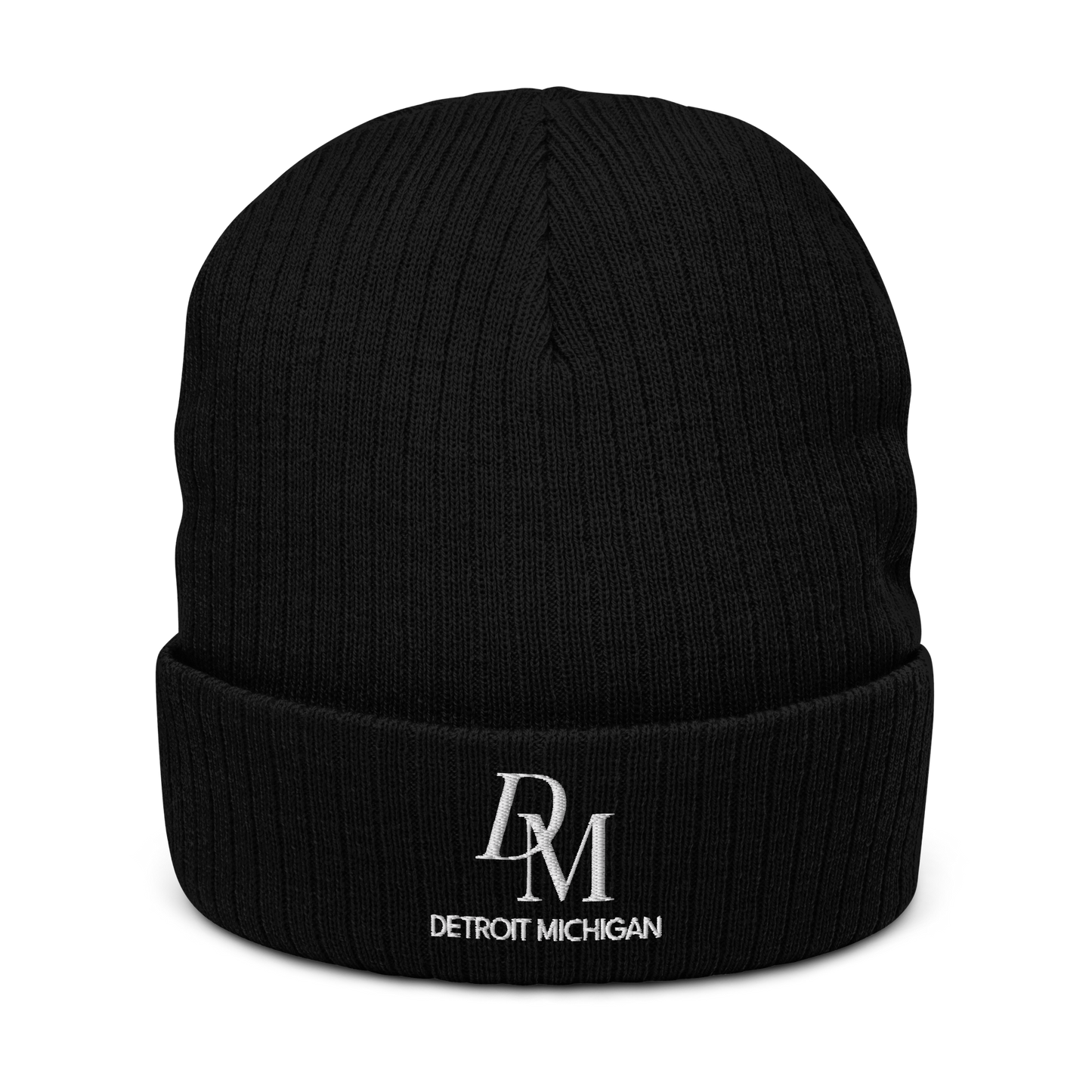 'DM Detroit Michigan' Ribbed Beanie