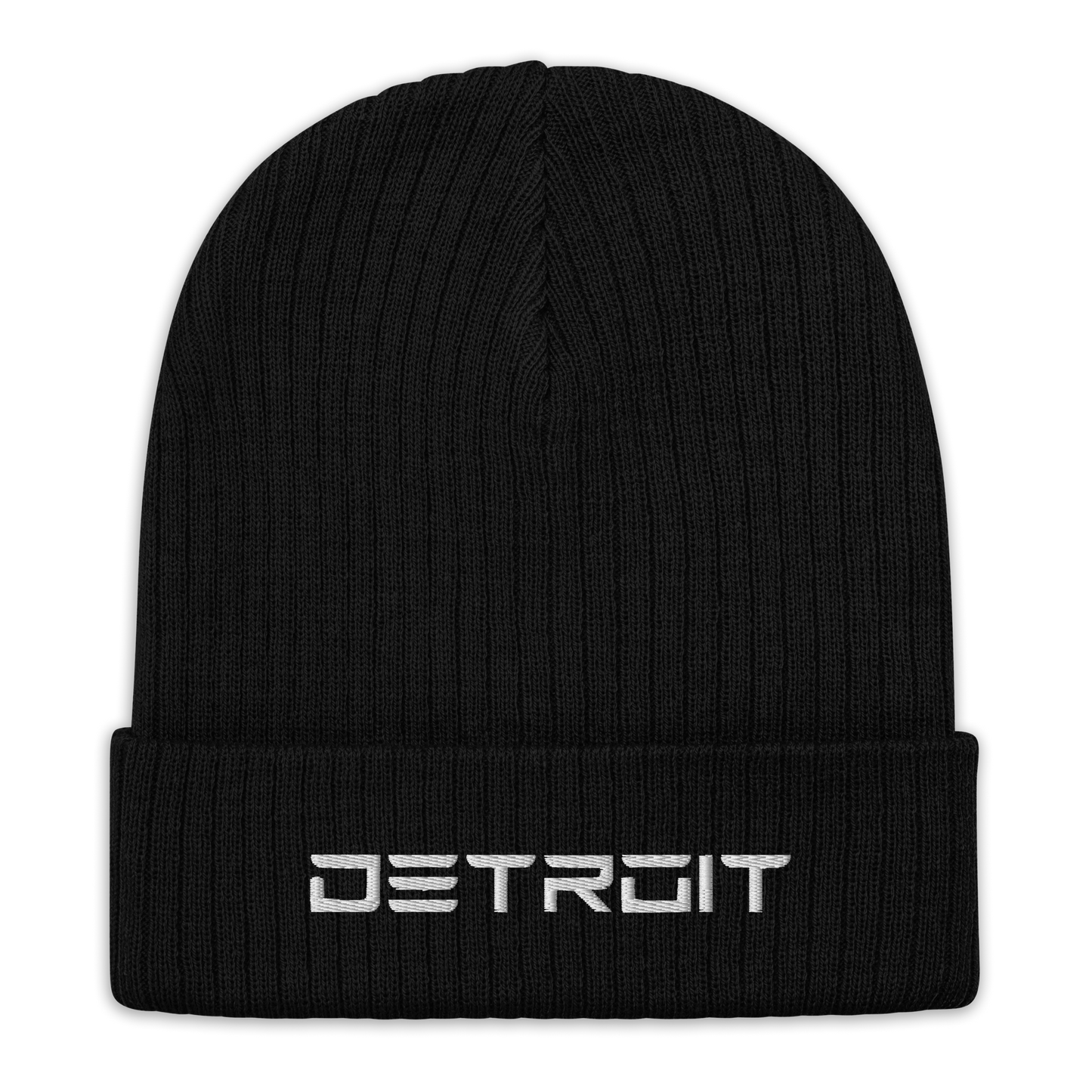 'Detroit' Ribbed Beanie (Electric Font)