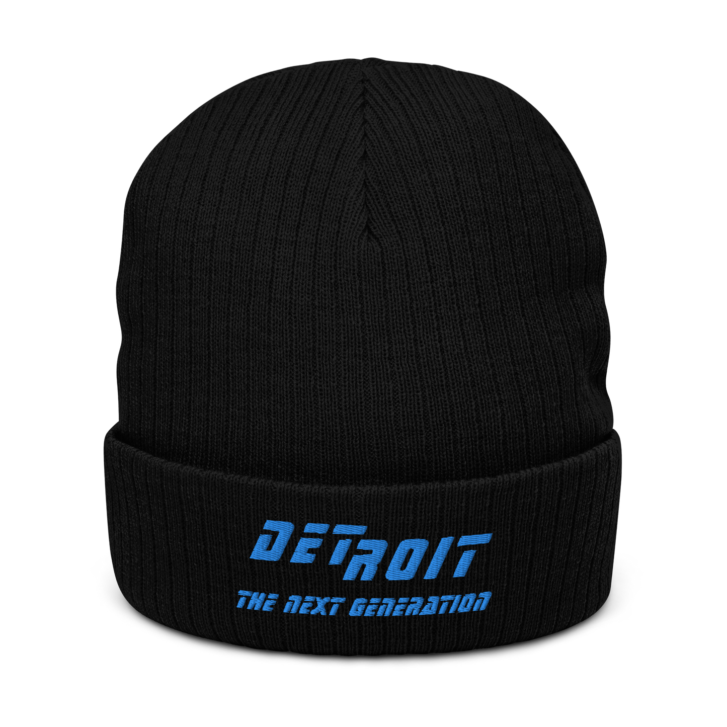 'Detroit The Next Generation' Ribbed Beanie (80s SciFi Parody)