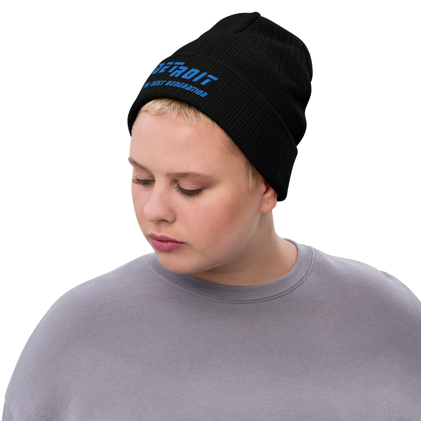 'Detroit The Next Generation' Ribbed Beanie (80s SciFi Parody)