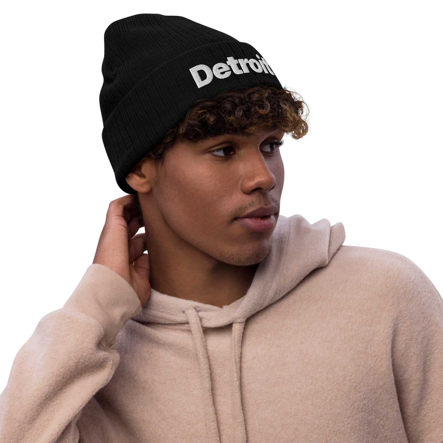 'Detroit' Ribbed Beanie (Small SUV Font)