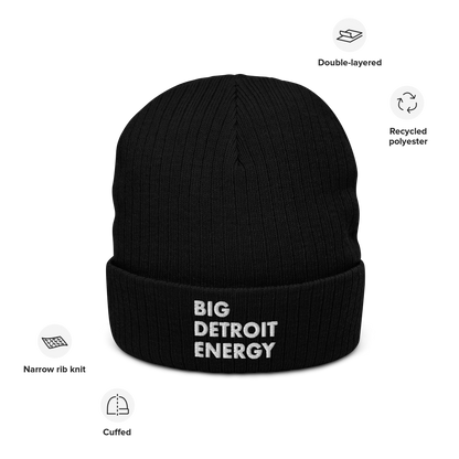 'Big Detroit Energy' Ribbed Beanie